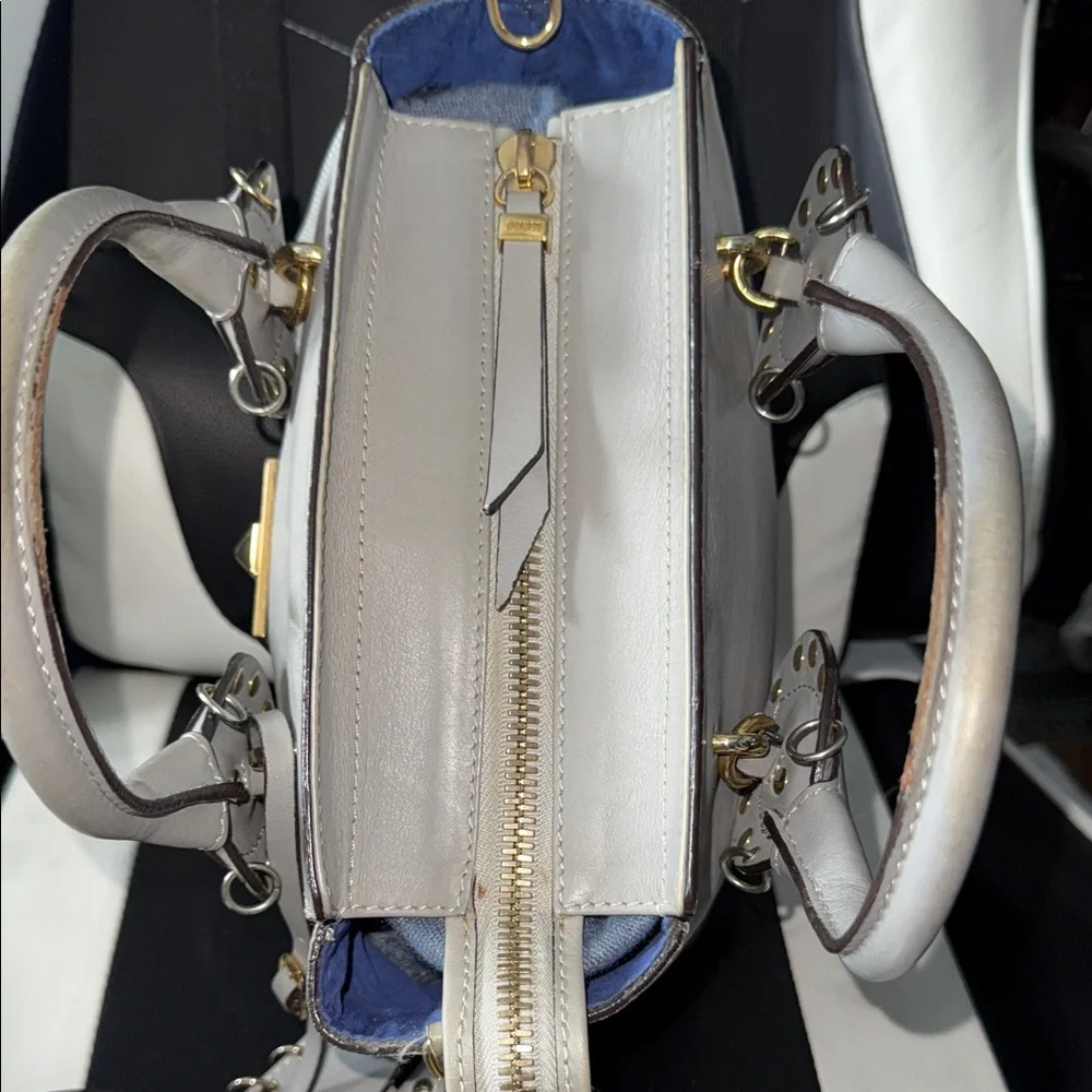 Emilio Pucci Gray Satchel with Gold Accents - Picture 8 of 15
